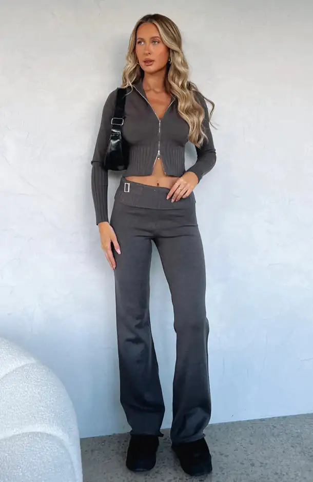 Conjunto de pantalón y top mujer de punto - Imagen 9