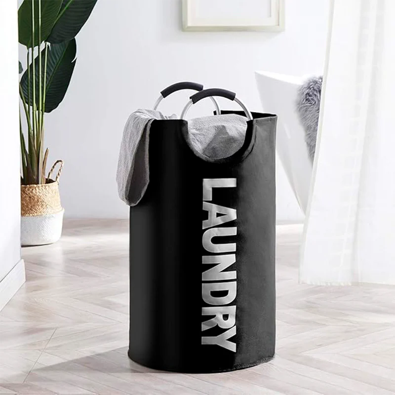 Cesta de tela para ropa sucia con mango de aluminio - Imagen 5