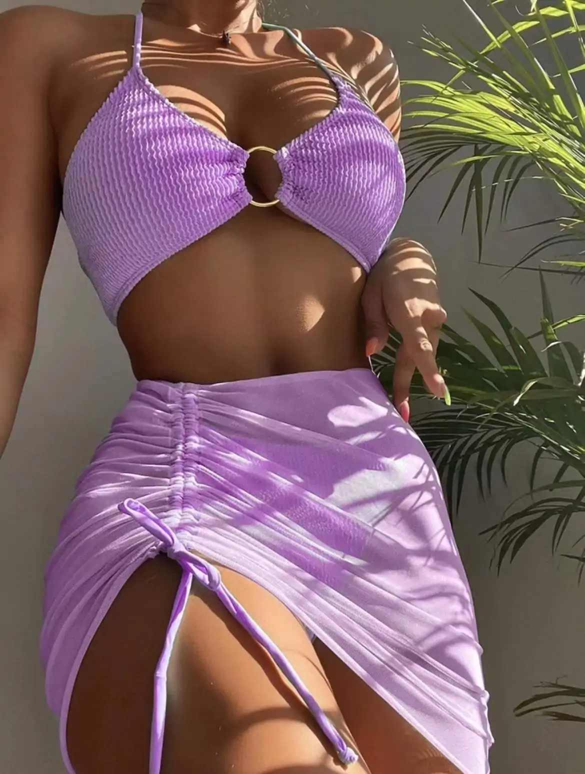 Conjunto de Bikini 3 Piezas con Falda Cover Up - Imagen 3
