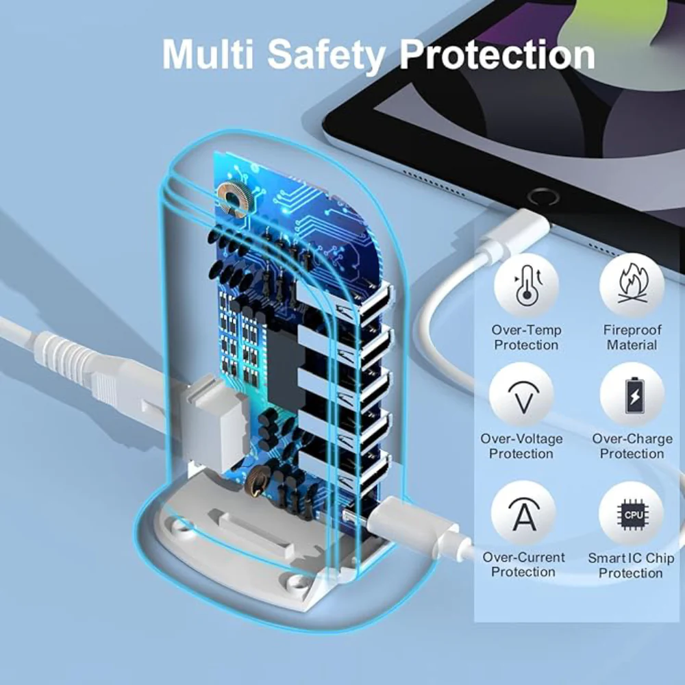 Cargado USB De 5 puertos y 1 tipo C - Imagen 5