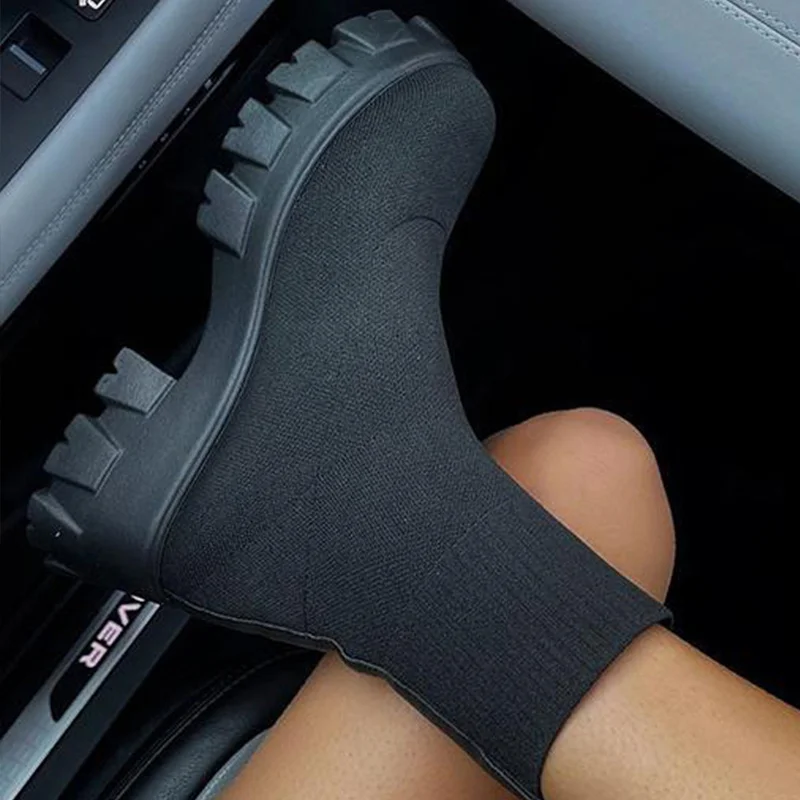Botas para Mujer con Plataforma Estilo Calcetín - Imagen 9