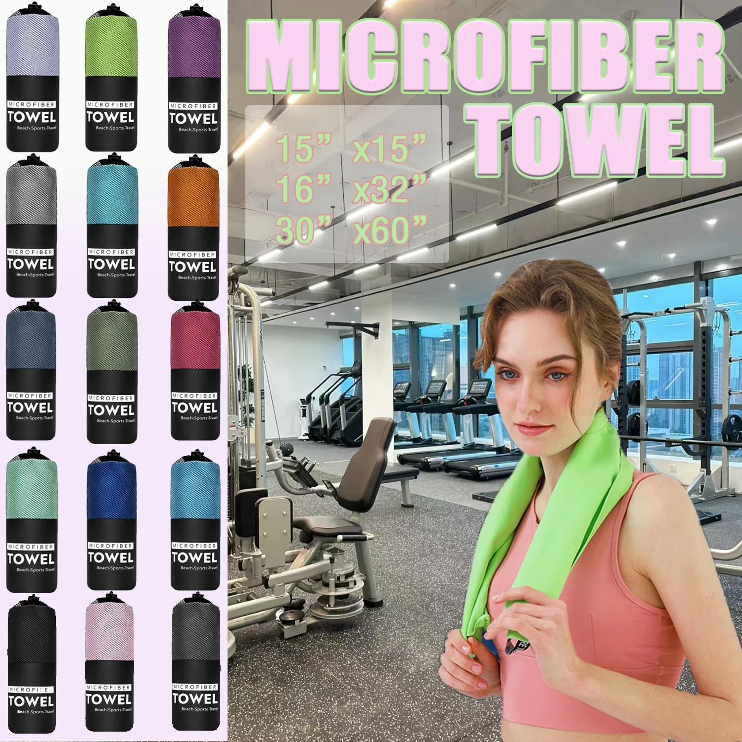 Toalla Deportiva Súper Absorbente Microfibra - Imagen 2