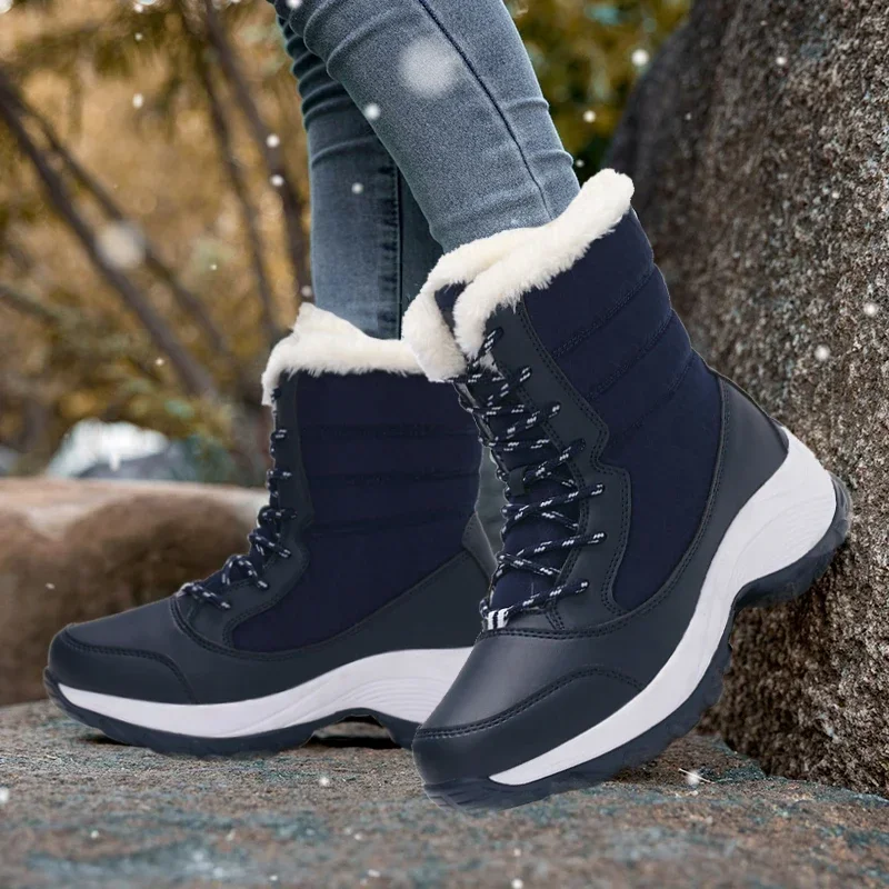 Botas de Invierno de Mujer con Forro Polar Impermeables para Nieve