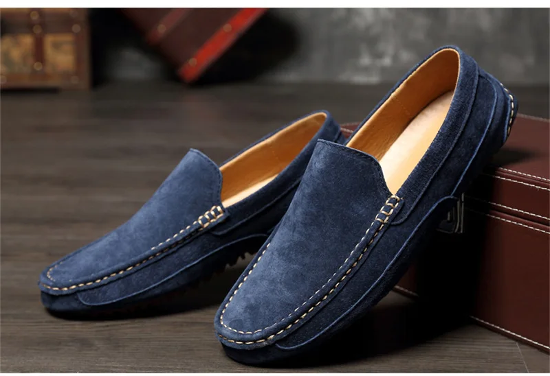 Mocasines en Piel de Ante para Hombre Antideslizantes - Imagen 7