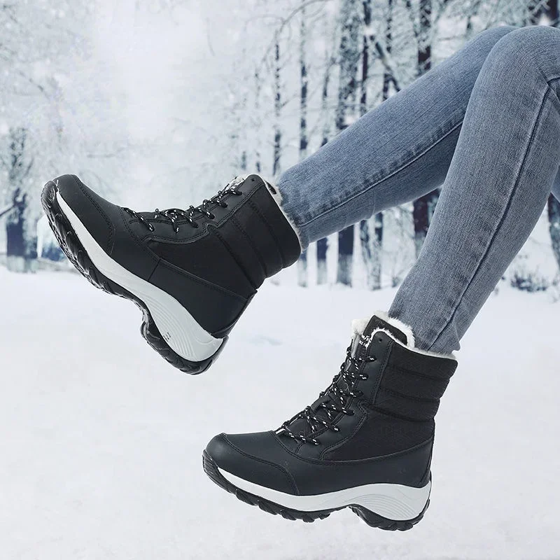 Botas de Invierno de Mujer con Forro Polar Impermeables para Nieve - Imagen 4