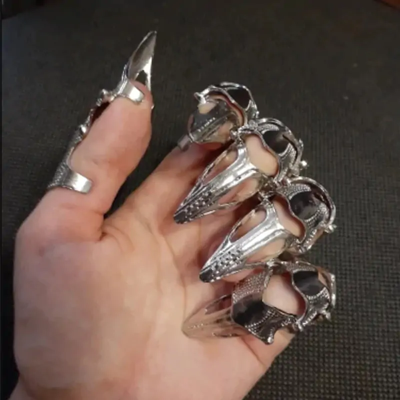 Metal Full Finger Claw Rings - Imagen 4