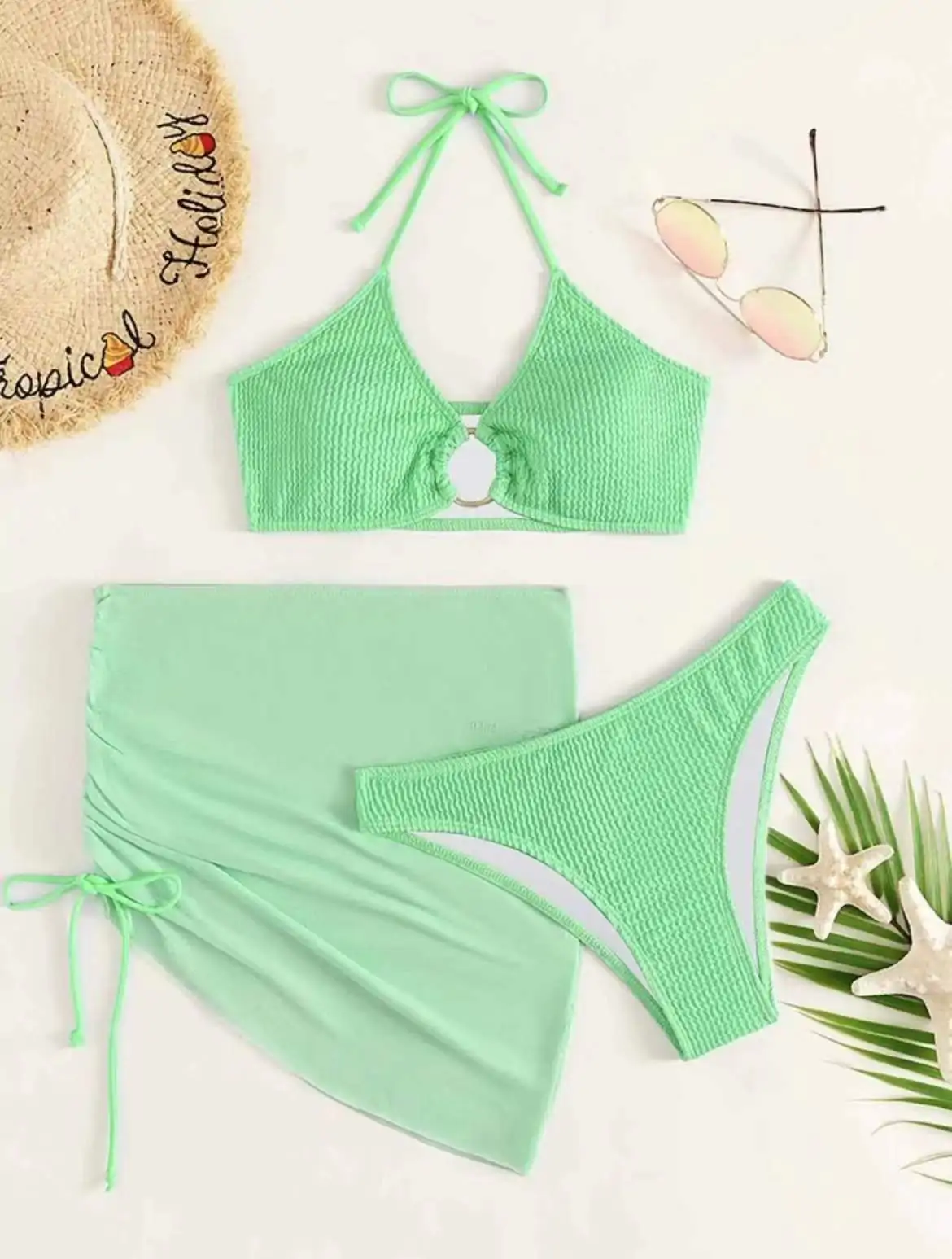 Conjunto de Bikini 3 Piezas con Falda Cover Up - Imagen 8